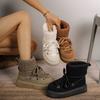 Autumn and Winter Thick-soled Cross-tie Snow Boots Thickened Mid-length Over-the-knee Warm Women's Boots
