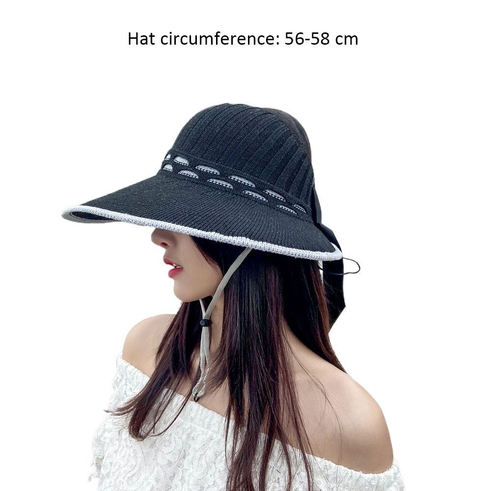 Sunshade Lady Girls Women Buckets Hat Sunscreen Empty Top Hat Sun Visor Hat  Spring Summer