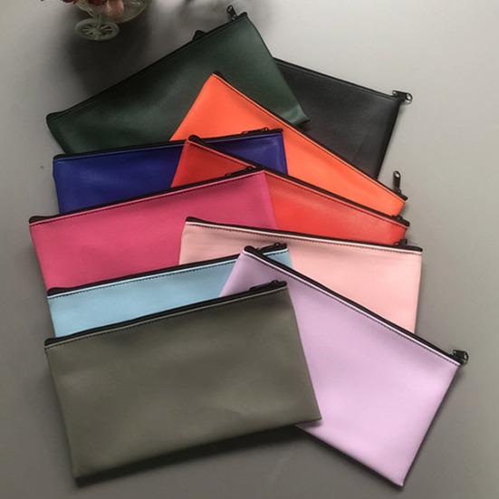 Банковский кошелек Сумка на молнии Застежка-молния Карманы из искусственной кожи Карман для хранения наличных Карты Ключи Сумка для хранения канцелярских принадлежностей