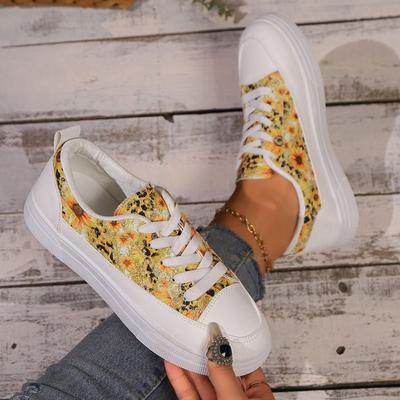 Модные женские туфли большого размера на плоской подошве, осенние, новые, с круглым носком, с глубокой перекрестной шнуровкой, с принтом, толстые подошвы, удобные, с низким верхом