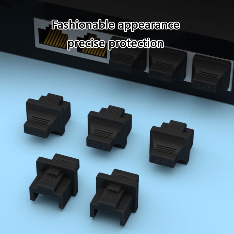 10 шт. Защитные заглушки для портов RJ45, защита от пыли и грязи, заглушки для патч-панелей, роутеров, сетевые протекторы, крышки для Ethernet-роутеров