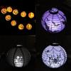Versatile Led Paper Pumpkin Lantern Featuring Spider And Bat For Festive Halloween Atmosphere