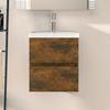 VidaXL Vanity Unit Smoked Oak 41x38.5x45 Cm Engineered Wood 815645