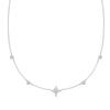 Silver Octagonal Star Cubic Station 925 Silver Necklace N065-02H