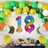 Number Balloon - Multicolor - 18 - 100cm - Birthday Decoration - Helium Included