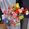 Великолепный флокированный стебель искусственный Papaver Rhoeas искусственный букет поддельные маки цветы шелковые растения