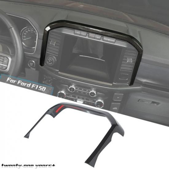 Накладка-рамка навигации центральной консоли из углеродного волокна для Ford F150 21+
