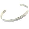[P3919] - Handcrafted Steel Bracelet 'Messages' (Thank the Stars- It's Friday!) Silver - 5 Mm