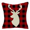 Festive Christmas Cushion Cover Featuring Adorable Reindeer And Snowflakes Design