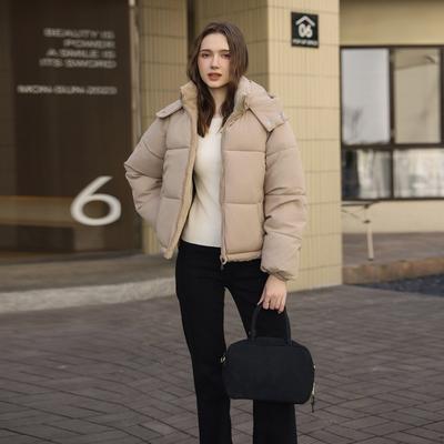 Хлопковое пальто, Хлопковая куртка, Хлопковая куртка с капюшоном, Модная простая и высококлассная женская куртка-пуховик