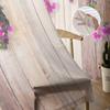 Red Flowers Planks Leaves Plant Tulle Sheer Curtains for Living Room Decoration Window Curtain for Bedroom Voile Organza Drapes