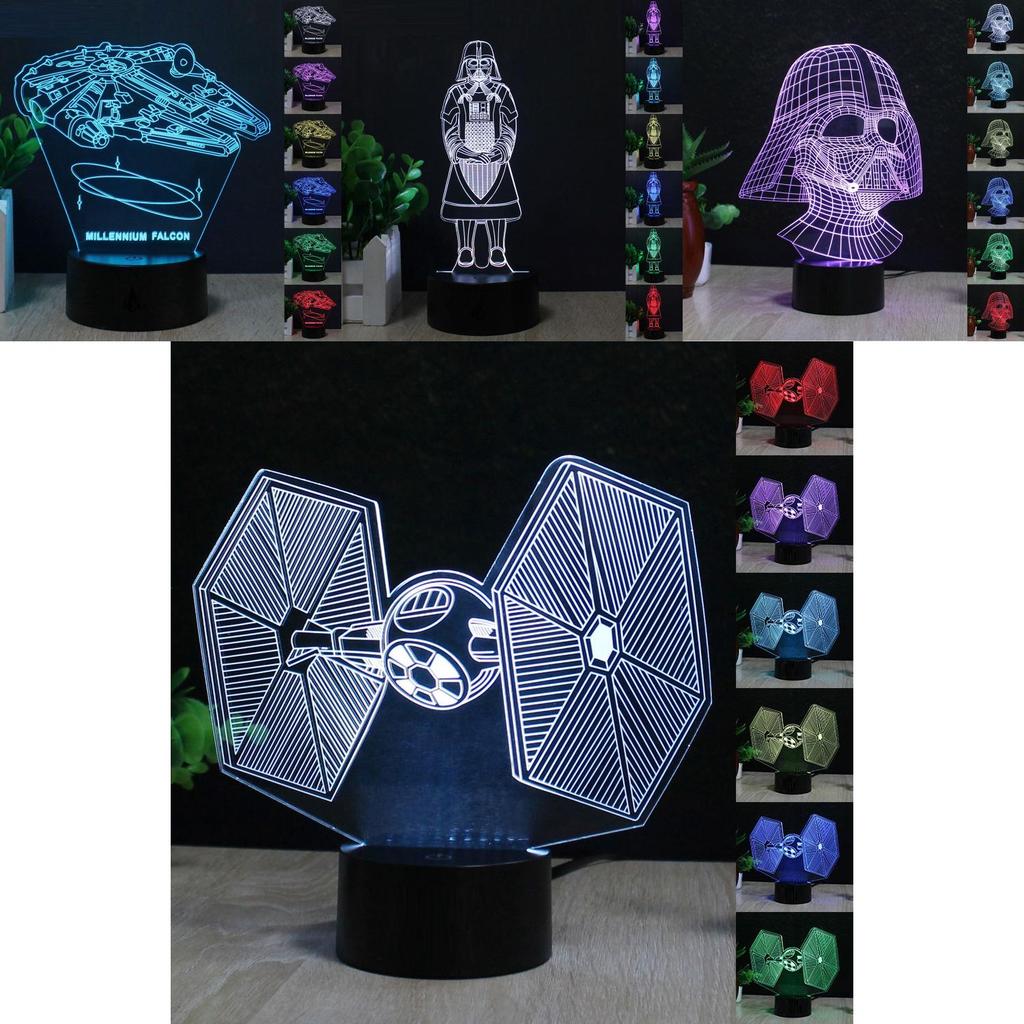 Star Wars Mini 3d Night Lamp For Kids Room And Collectors