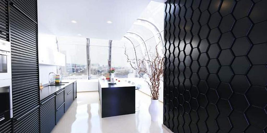 3D Wall Panel Mold for Gypsum, Plaster or Concrete Tile for Decorative Wall Panels 'Roof'