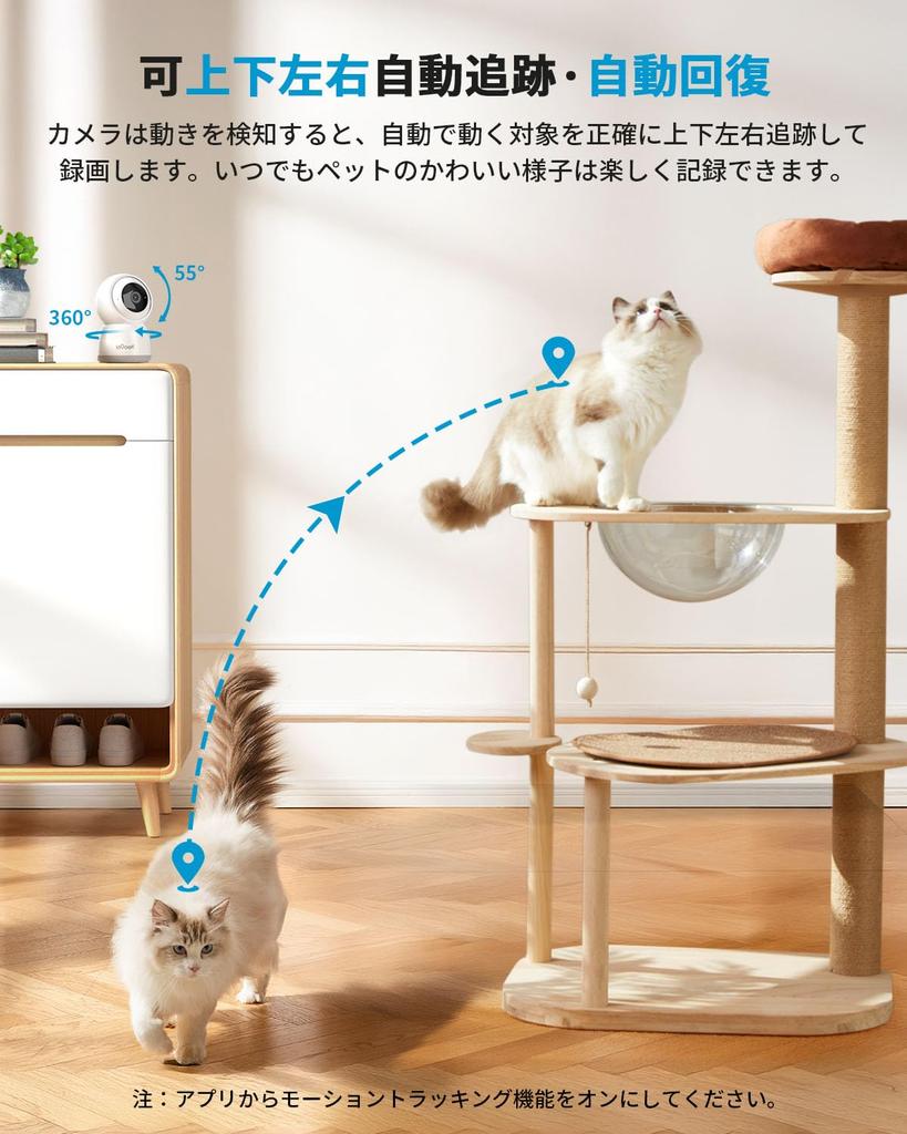 ieGeek Pet Camera with Automatic Tracking and WiFi Continuous Lens Off 3MP Infrared Night PTZ Preset Automatic Periodic Motion Smartphone Surveillance