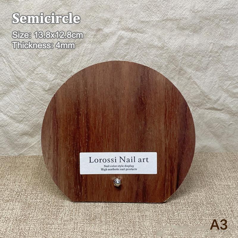 Древний стиль Нейл-арт Цветовая палитра Ореховая доска для демонстрации Украшение Нанесение лака для ногтей Клей Цветовая карта Маникюр Демонстрационная стойка для образцов