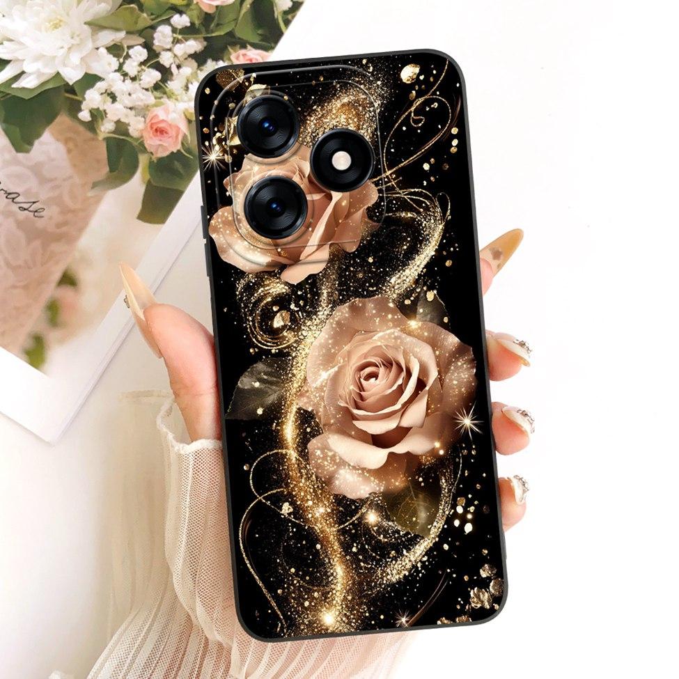 Чехол для Realme C51 RMX3830 Чехол для Realme C53 RMX3760 Крышка Силиконовый Роскошный Модный Мультяшный Забавный 2D Расписной