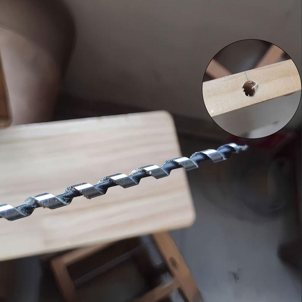 1Pcs 200-460mm Wood Auger Drill Bit 6mm Woodworking Center Drill for Woodworking Door Lock Reaming