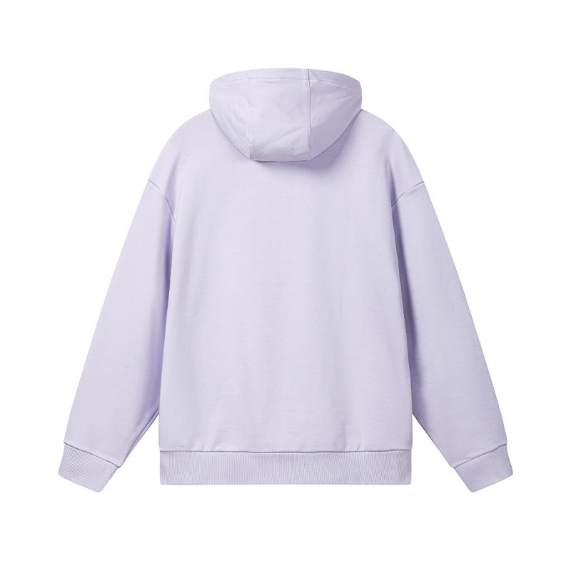 Men's FILA ORIGINALE Sweatshirts Men's Lavender Purple Hooded (Non-detachable) Thickened Straight Fit