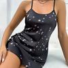 Lingerie Slip Dress With Vneck Sleeveless Ice Silk For Relaxing Home Wear