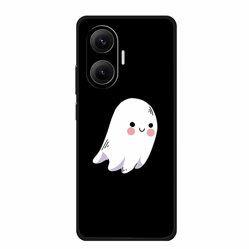 Черный силиконовый чехол для Redmi Turbo 4 Pro A5 4G Чехол Мультяшный кот Мягкая задняя крышка для Xiaomi Poco X7 Pro C71 Poco M7 4G Plus Чехол