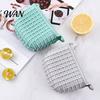 Baking Gloves 2Pcs Silicone Oven Mitts Heat Resistant Thick Grid Pattern Non-Slip for Microwave Kitchen Accessory Temperature Clip