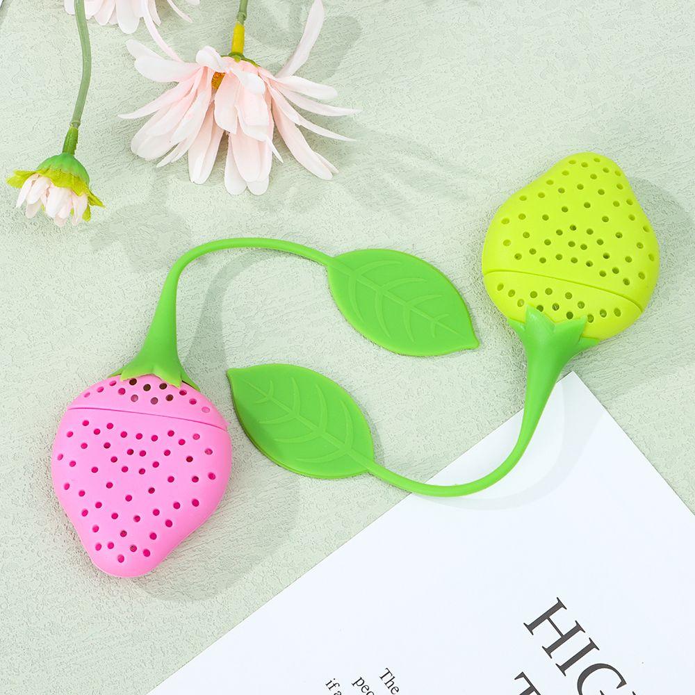 Firmly Filter Reusable Tea Bag Tea Infuser Silicone Tea Ball Coffee Filter Strawberry Teabag