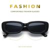 Vintage Black Square Sunglasses Woman Luxury Brand Small Rectangle Sun Glasses Female Gradient Clear Mirror