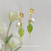 Fresh and sweet pastoral freshwater pearl handmade design sensual long fringed earrings earrings
