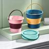 Portable Folding Bucket Multifunctional Thickened Silicone Bucket Outdoor Camping Car Washing Fishing Bathroom Tools