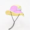 Retro Colorblock Quick Dry Wide Brim Bucket Hat Men Women Outdoor Camping Hiking Sun Protection
