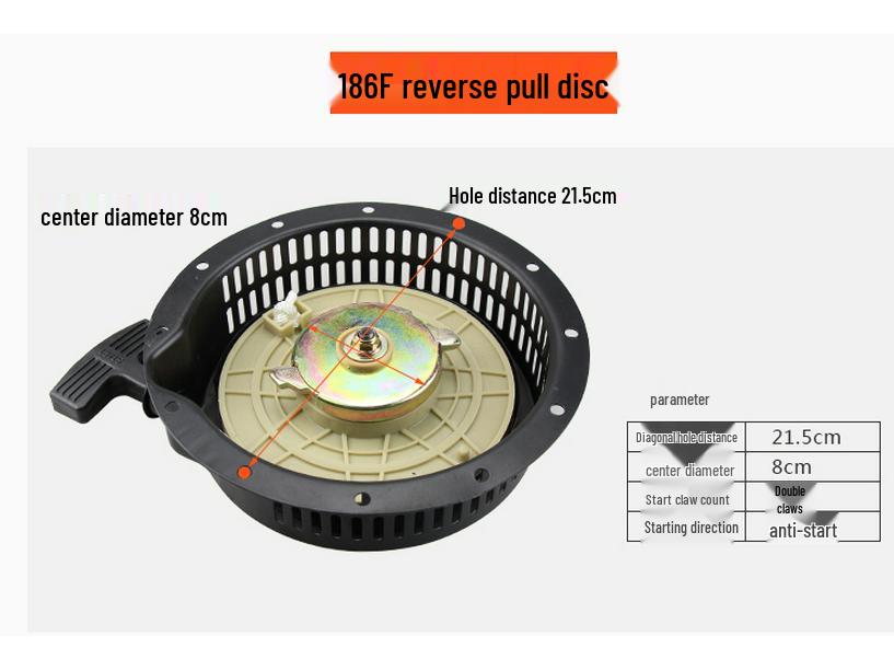 Дизельный двигатель с воздушным охлаждением, ручной стартер, тяговая пластина для генераторов 178F-186 и водяных насосов