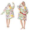 Autumn and Winter Sports and Leisure Warm TV Blanket Senior Women's Plush Soft Robe Fluffy Warm Fluffy Bathrobe Long Robe