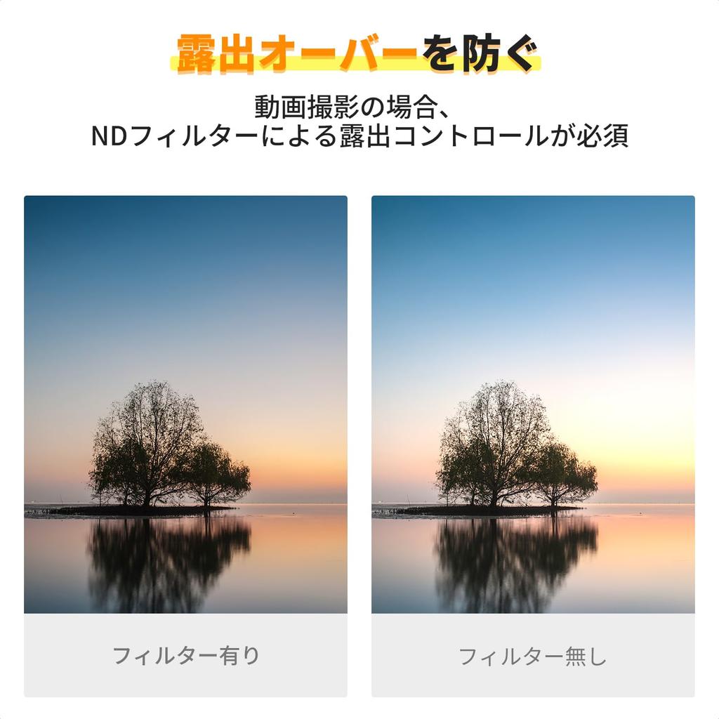 Concept 55mm Variable ND Filter Japanese AGC Optical Glass HD Super Resolution Low Reflectance Stepless Adjustment 28 Layer Nano Coating Water Stain