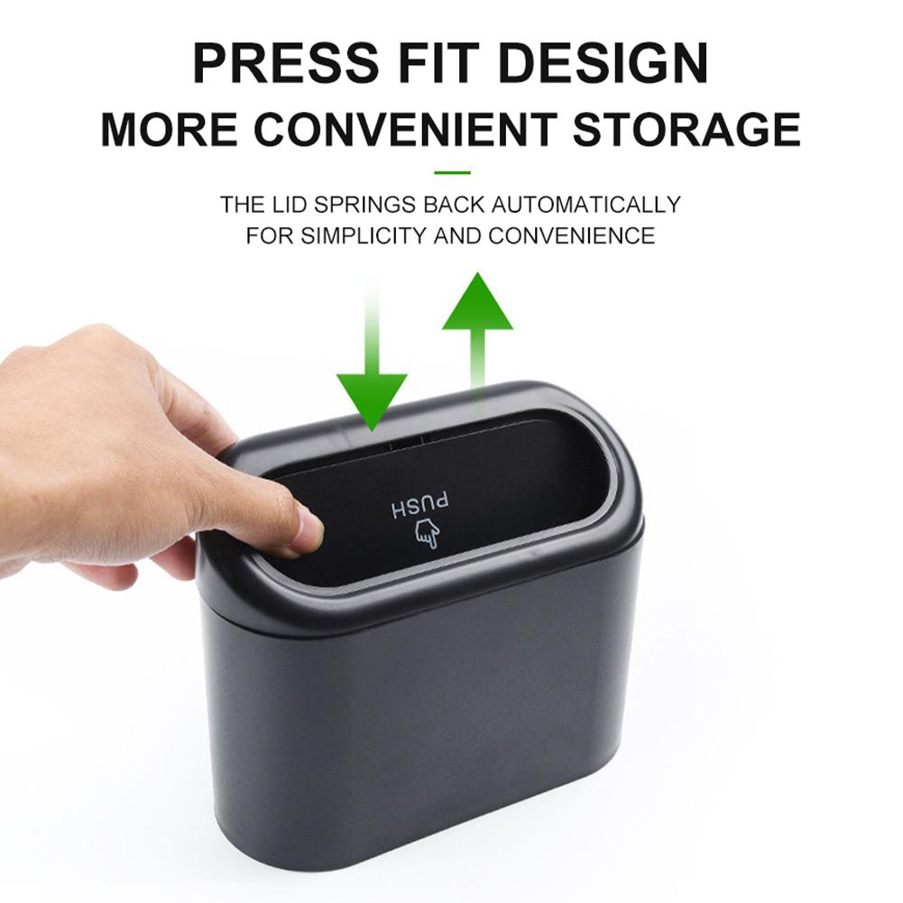 1 шт. Автомобильное мусорное ведро Подвесное Мини Организация мусора в автомобиле Автомобильный ящик С хранением Многофункциональная Складная крышка Garbag K1L5