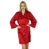 Bimba Women Short Satin Getting Ready Robe Bridesmaid Kimono Sleeve Coverup