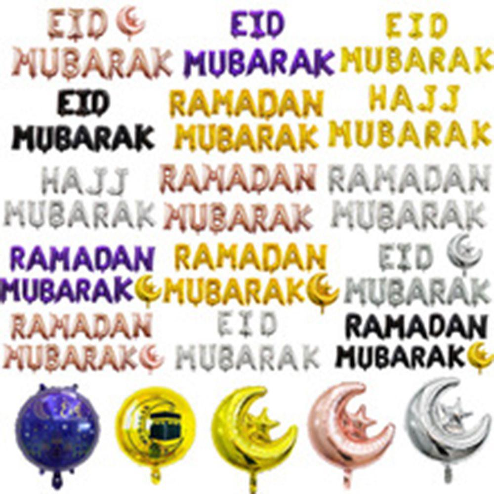 Ramadan Kareem Party Decoration Eid Mubarak Balloons Moubarak Decor Foil Balloon Eid Decorations