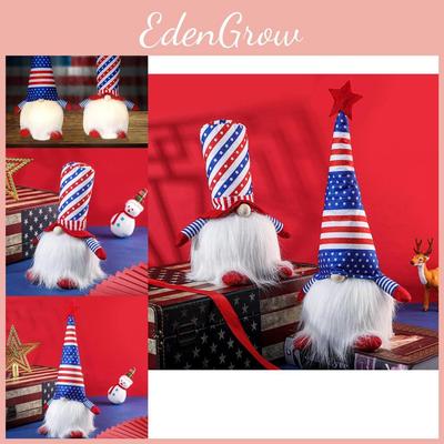 Очаровательная светящаяся кукла без лица ко Дню независимости США 2021 года, праздничное украшение для детей