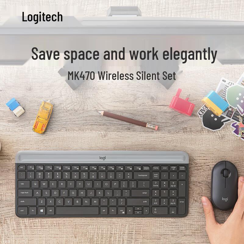 Logitech MK470 Ультратонкий беспроводной комплект клавиатуры и мыши