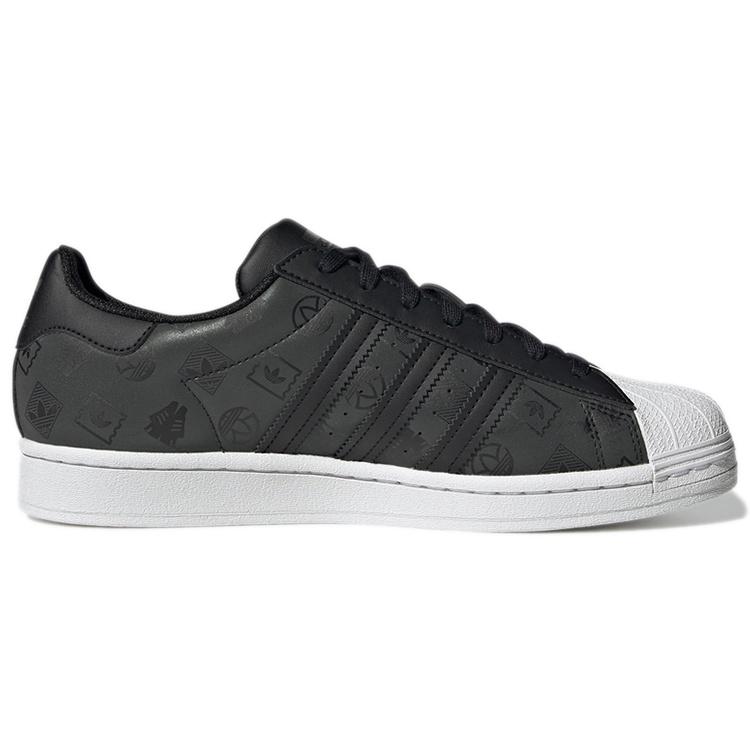 adidas Мужские кроссовки Originals Superstar 'Черно-зеленый монограммный узор' GX8412