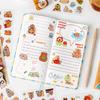 6Sheets/pack Transparent Cute Cartoon Capybara Stickers Kawaii Kids Decals Toys Waterproof DIY Diary Stationery School Supplies