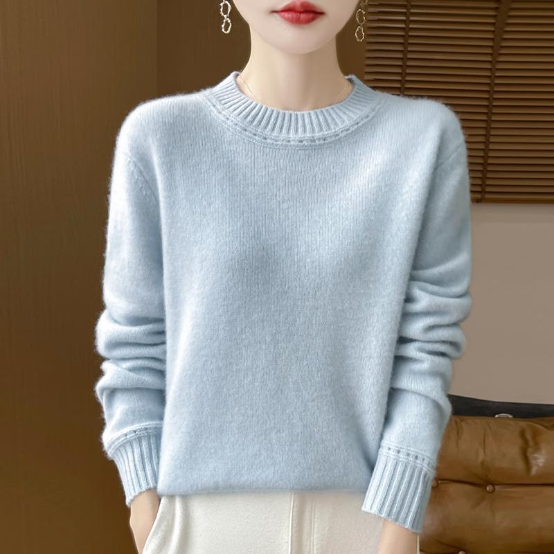 Женский кашемировый свитер Qinghe Cashmere 30% кашемир 70% шерсть Осень и Зима Пуловер Теплый и Модный