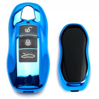 Синий ТПУ Чехол-накладка для ключа для Porsche Cayenne Panamera Macan 718 Cayman 911