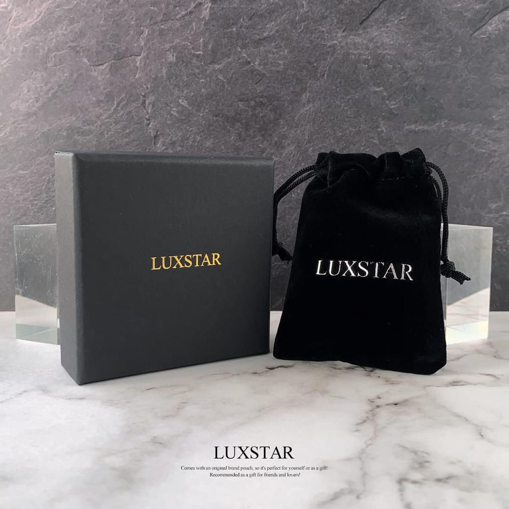 Double Ring Necklace Silver 925 Chain Thickness 1mm 40cm with Adjuster 5cm Longest 45cm [LUXSTAR] Men's Women's (Silver Silver)