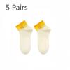 5 пар женских спортивных носков из чистого хлопка в весенне-осеннем стиле с дезодорирующим эффектом