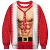 2023 Christmas Digital Printing Funny Pattern Round Neck Sweater Couple Sweater