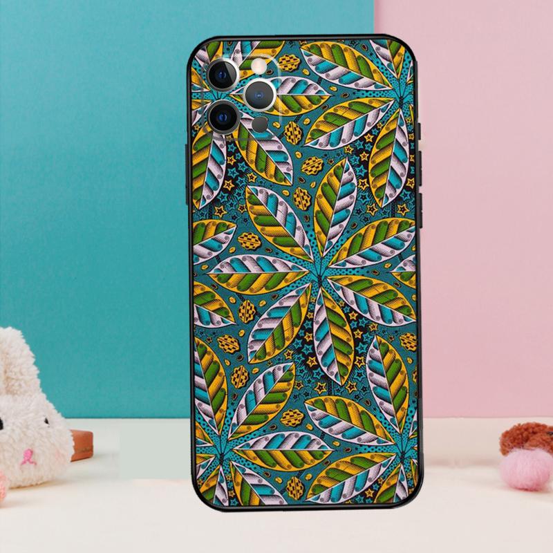 African Style Fabric Print Phone Case For iPhone 17 Air 16 15 14 13 11 12 Pro Max 12 13 mini 15 16 Plus 16e Cover Coque
