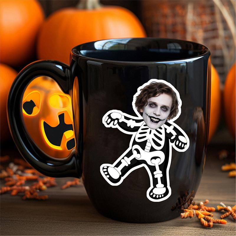 20 шт. Персонализированная наклейка Ужасный декор для Хэллоуинской вечеринки Индивидуальный дизайн черепа Ваша собственная этикетка для головы Наклейки для запечатывания Хэллоу