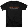 Мужская футболка Twin Peaks с принтом, лицензированная, классическое ТВ-шоу, черная