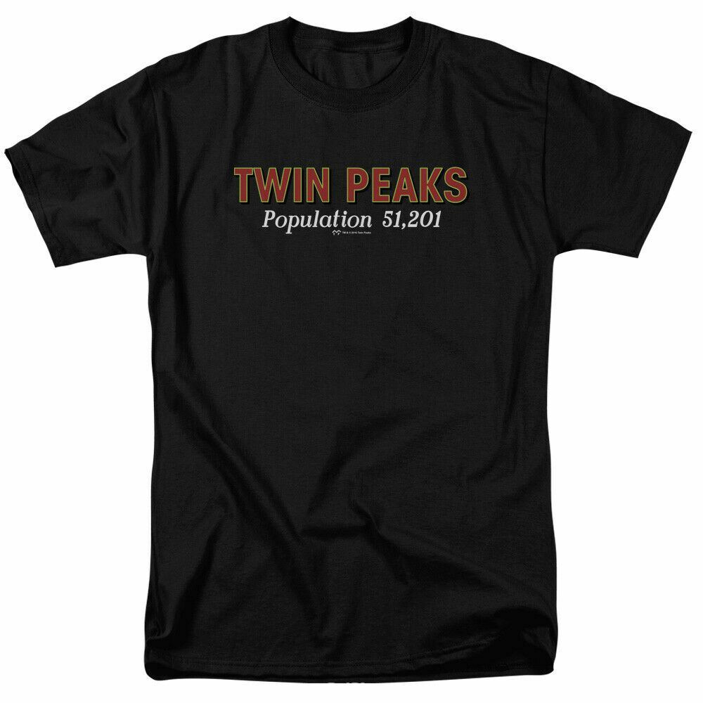 Мужская футболка Twin Peaks с принтом, лицензированная, классическое ТВ-шоу, черная