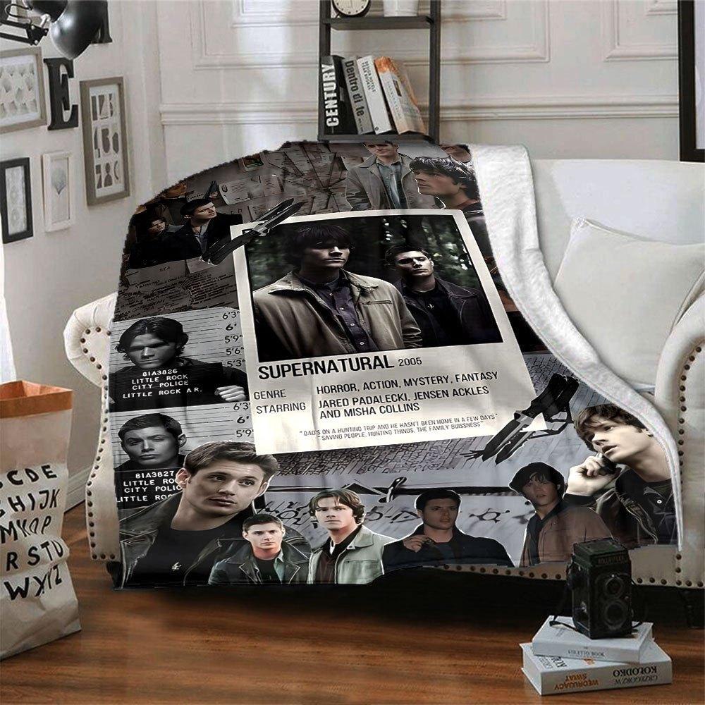 1 шт. Плед «Сверхъестественное 22», мягкий, теплый, для дома, офиса, путешествий, всесезонное, уютное постельное белье, подарок, уютный офисный аксессуар